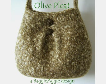 Strickanleitung für eine Filztasche (PDF zum sofortigen Download). Strick- und Filztaschen-Anleitung ohne Nähen. In Runden gestrickt.