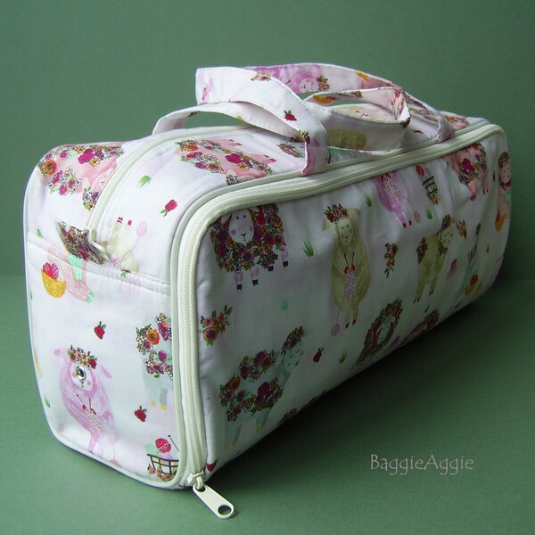 SHEEP Knitting Project Bag with Needle Storage. Quality Mothers Day or Birthday Gift for a Knitter.