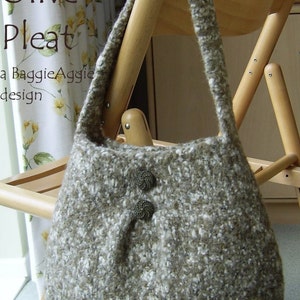 Felted Shoulder Bag Knitting Pattern PDF for Instant Download. No Sew Knit Felt Bag / Purse Pattern. Knitted in the round. image 2