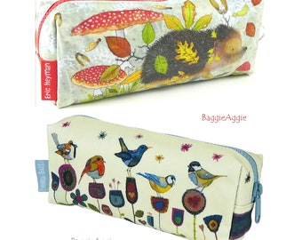 British Wildlife Pencil Case or Crochet Hook Storage Pouch for Nature Lovers. Low Cost Birthday or Mother's Day Gift.