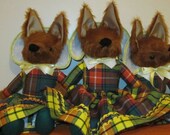 Fox Dressed Toy Buchanan Tartan Fox Scottish Fox Toy Special Adult Gift Girlfriend Present Mother's Present Gift for Grandma Fun Friend Toy