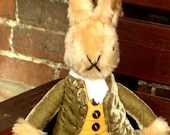 Dressed Rabbit Toy, Uncle Brendan Bunny,  Brown Plush Rabbit, Cool Kids Toy, Toy for Cool Kids, Toddlers Toy, Collectible Traditional Toy.