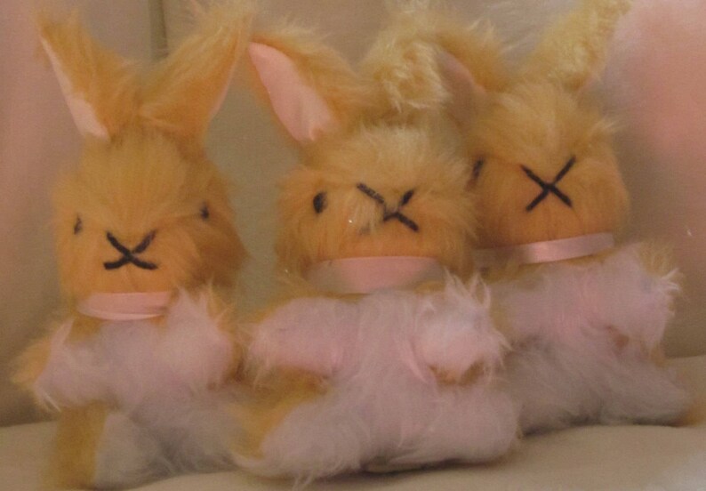 Yellow Plush Baby Bunny Rabbit Toys Treasure Rabbit image 3