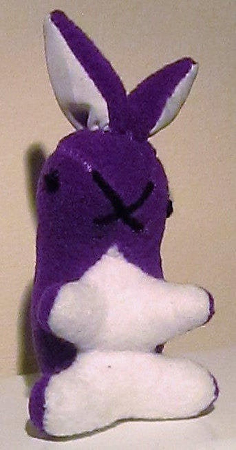 Purple Fleece Baby Rabbit Toys Purple Fleece Bunny Rabbits Etsy