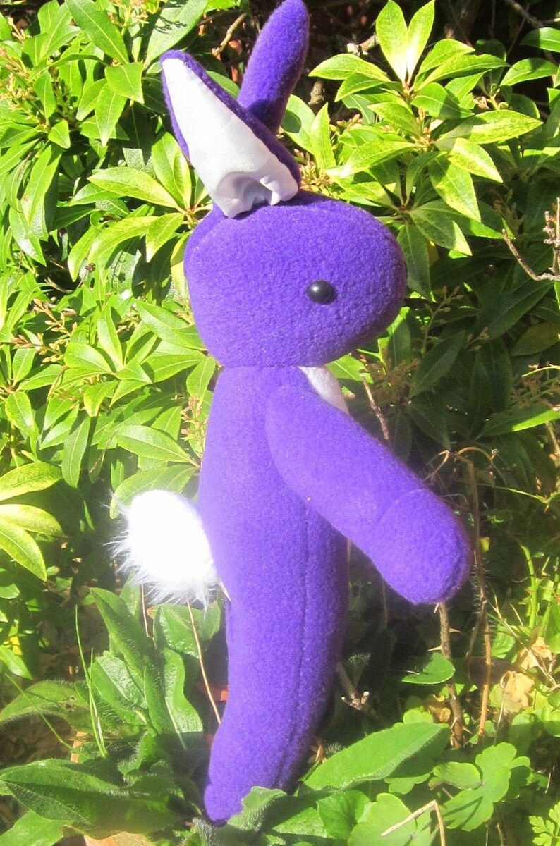 Purple Fleece Bunny Rabbit With or Without White Chest Purple | Etsy