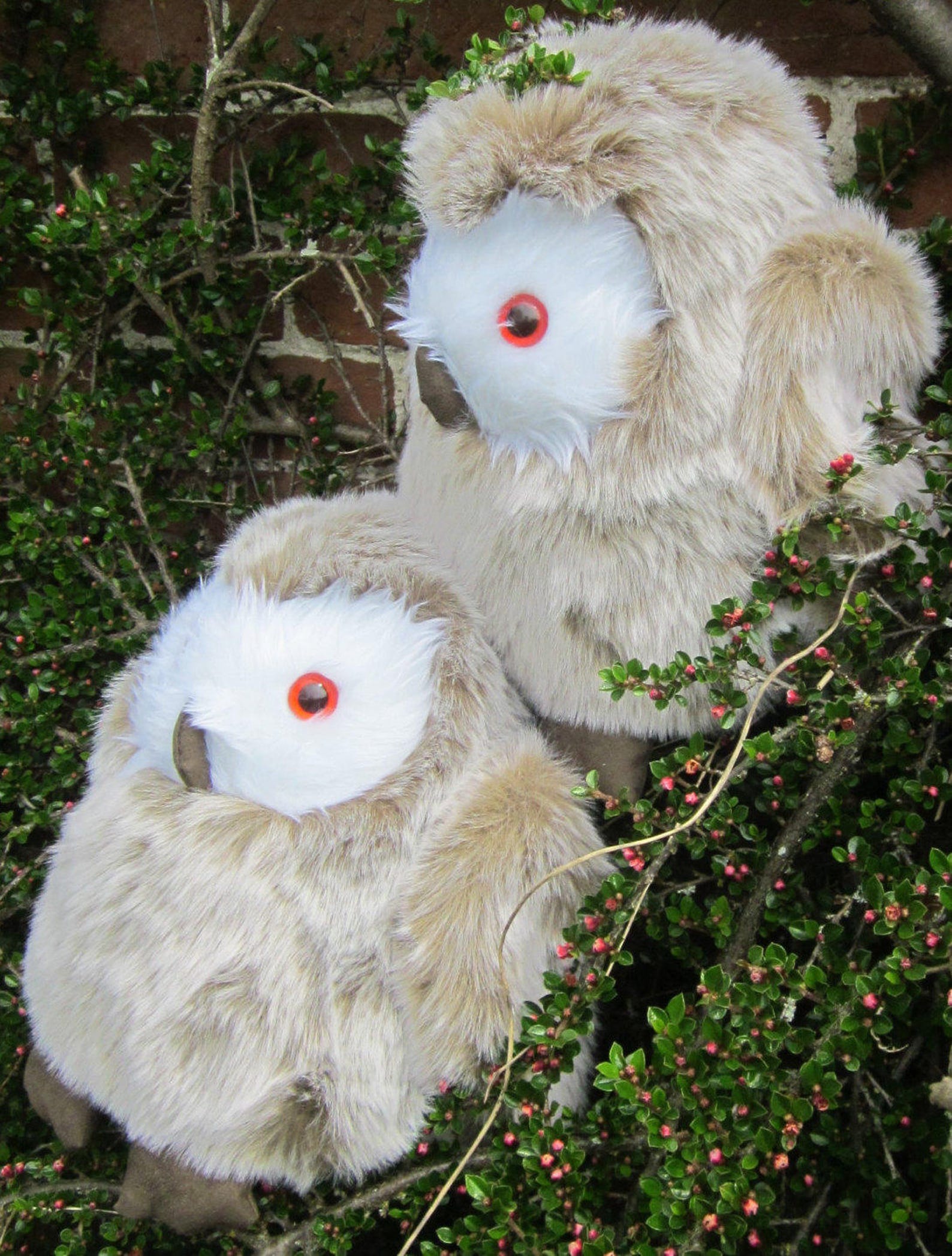 Owl Toy for Toddlers Brown & White Fluffy Plush Barn Owl Toys Etsy