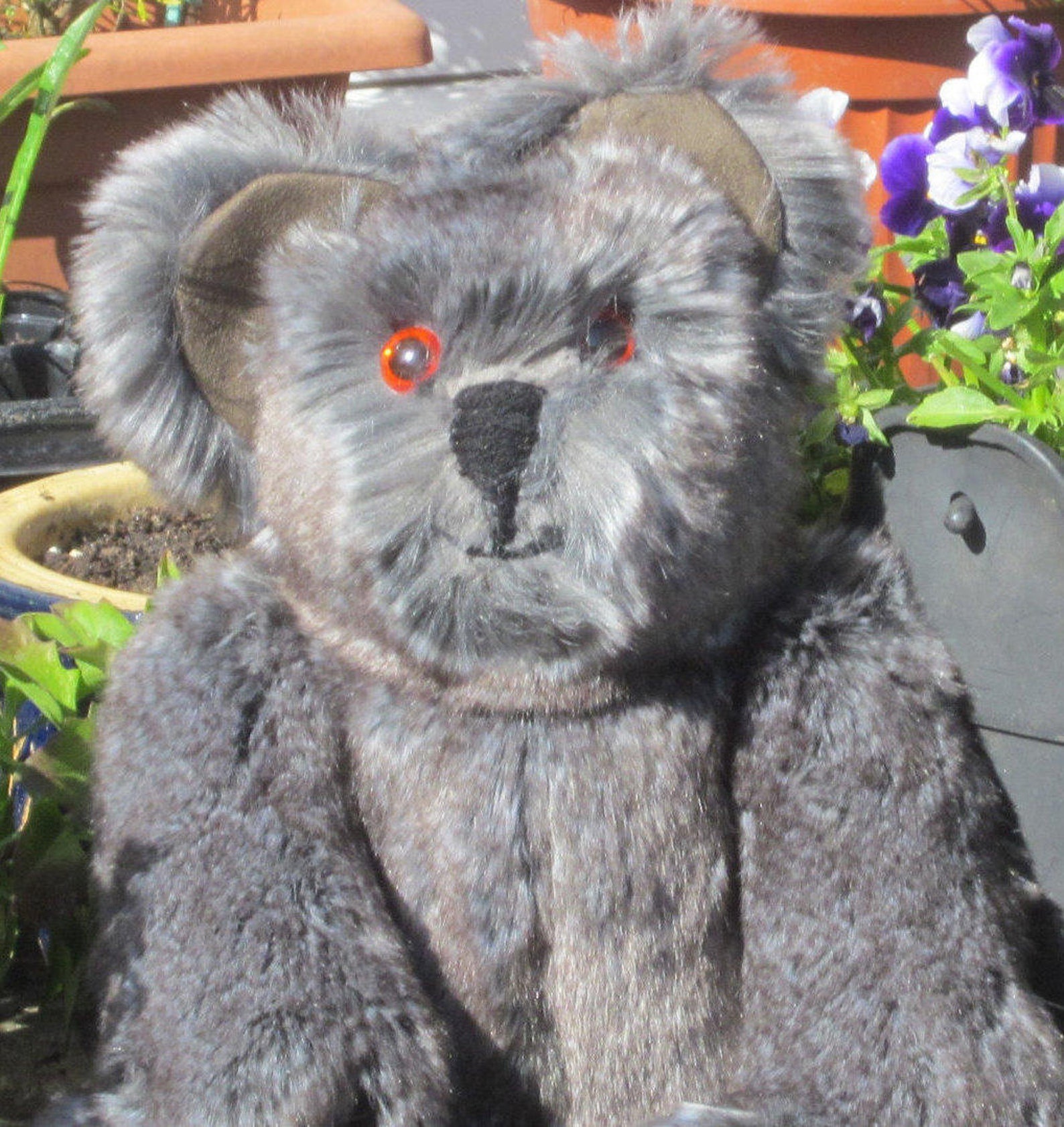 Grey Silky Plush Teddy Bear cuddly plush teddy bear friendly | Etsy