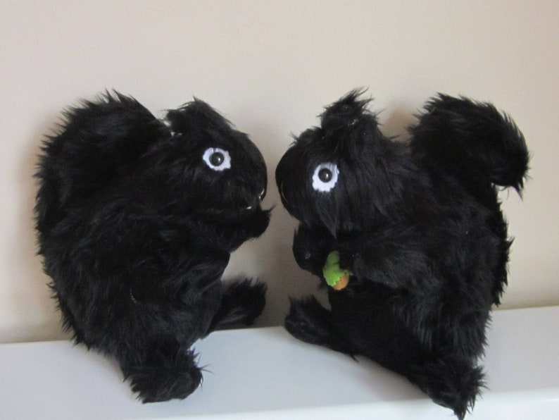 Black Plush Squirrels Delightful Black Squirrel Toys Unusual image 0