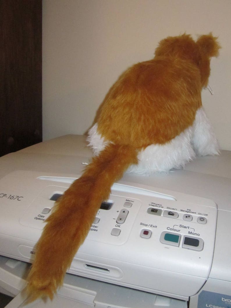 Ginger Fluffy Cat Companion Toy Marmalade Toy Ginger Cat Etsy UK