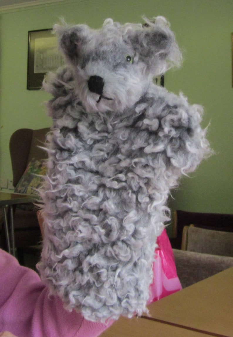 OAAK Grey Plush Cat Puppet Autism Teacher Tool Grey Cat Arm image 0