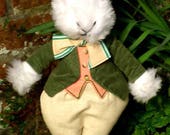 Uncle Walter Rabbit White Rabbit Toy White Bunny Toy Ornamental Toy Gift Decorative Toy Special Toy Gift Present for Mother Dads Fun Gift