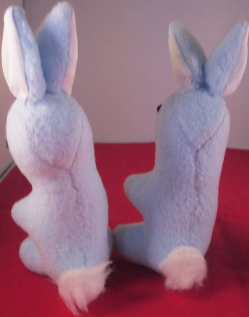 Blue and White Fleece Small Rabbits Blue Fleece Baby Rabbit Etsy UK