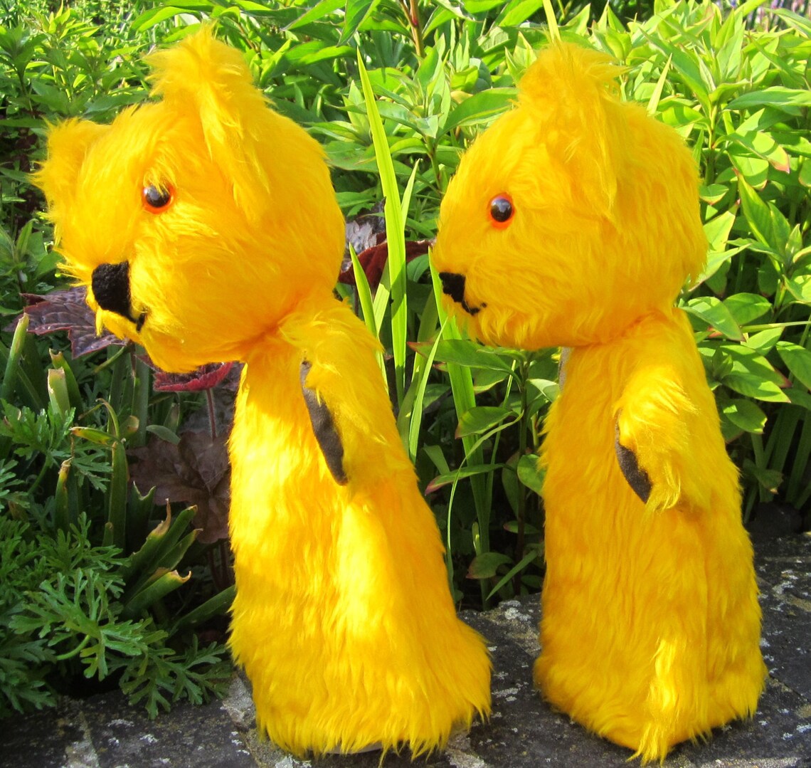 Yellow Plush Bear Glove Puppet yellow bear plush puppets Etsy