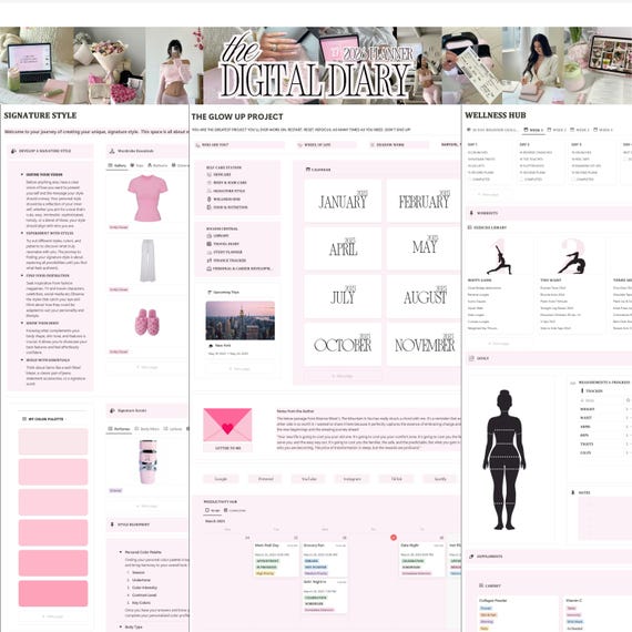 2026 Notion Planner Template, All-in-One Notion Planner,  Notion Template, Notion Planner, Notion Life Planner, Aesthetic Notion Planner