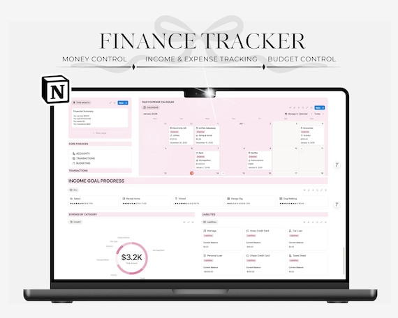 Notion Template Personal Finance Tracker Budget Tracker Income Expense Tracker Business Notion Template Notion Finance Tracker Money Tracker