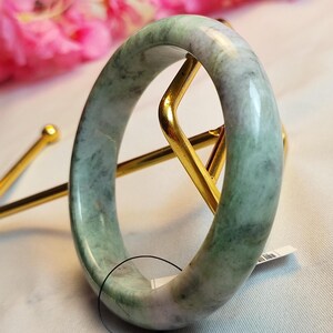 62MM Grade A Burmese Jade Bracelet Apple Green with Forest Green Veining and Emerald Marbling Natural Untreated Stone Spiritual Good Luck