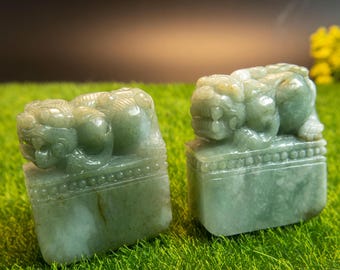 Green Jadeite Pixiu Statues: Feng Shui Wealth Guardians