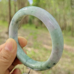 62MM Grade A Burmese Jadeite Jade Bangle Bracelet: Spiritual Talisman