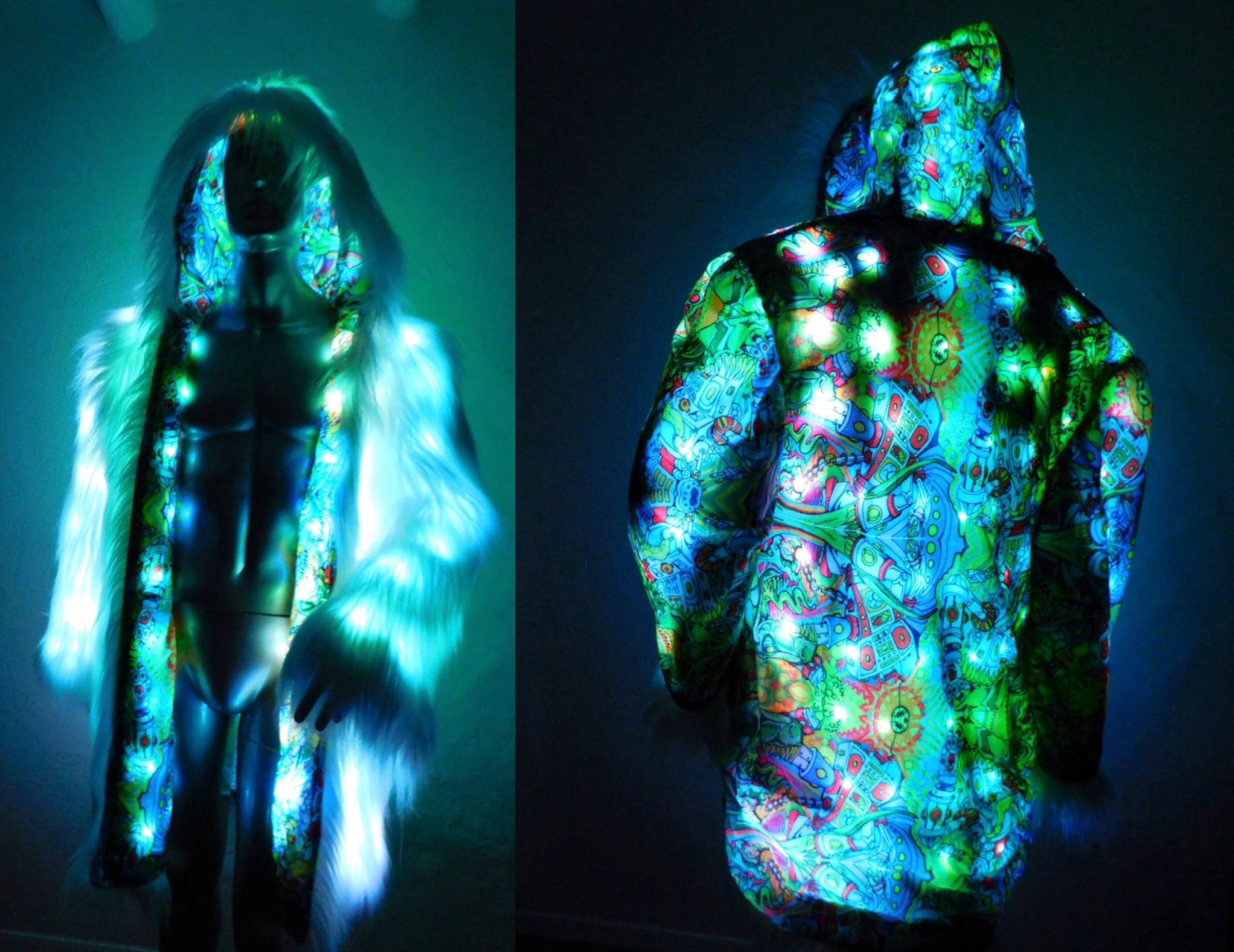 furry light up jacket