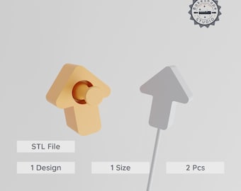 Arrow Cake Pop Mold, 2-Piece Set, Navigation & Direction Indicator 3D Printing STL File