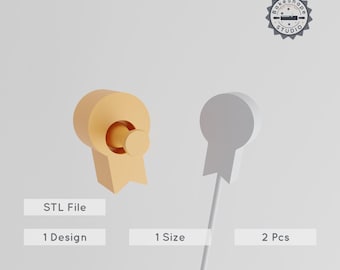 Graduation Prize Cake Pop Mold Set, Award Badge Ribbon Design, STL File for 3D Printing
