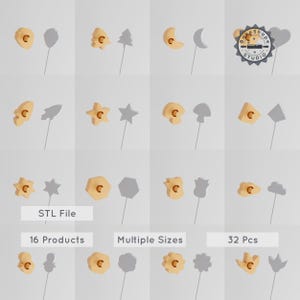 Cake Pop Mold Pack, 32-Piece Set for Creative Baking, Cake Designing, Volume 1