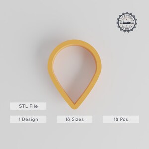 Map Marker Contour Cutter Set, 18 Größen, Perfekt für Kekse, Fondant, Ton, Seife,Navigation, Wayfinder, Geo Pointer STL-Dateien