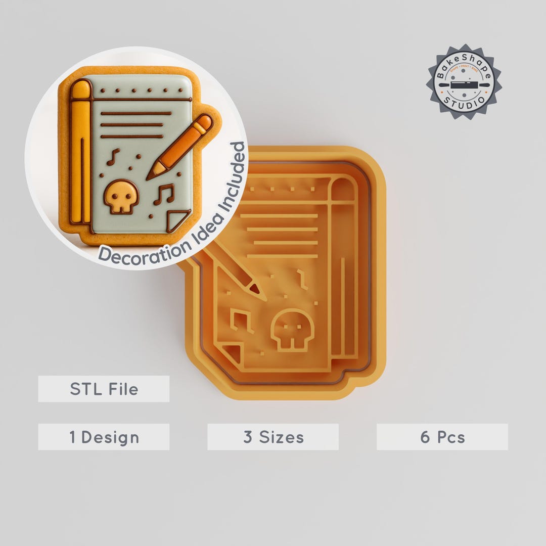 Graduation Notepad 3D Print STL, Shape Cutter & Stamp, School Music ...