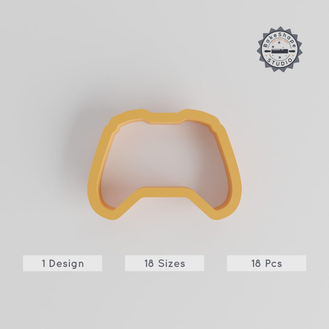 Gaming Controller 3D Print STL, Gamepad Shape Cutter, 18 Sizes, Perfect ...