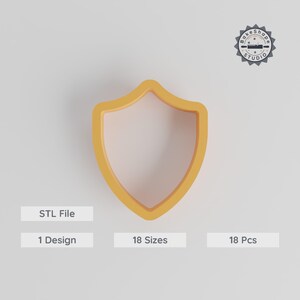 Shield Shape Cutter, 18 Sizes, Cookie & Fondant Tool, Perfect for Clay Crafting