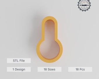 Thermometervormuitstekerset, 18 maten, perfect voor koekjes, fondant en klei