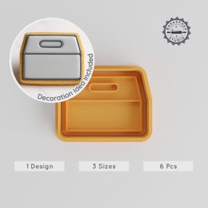 Box Shape Cutter & Stamp, Square Container Design Set, Cookie, Fondant, Clay, Soap 3D Print STL