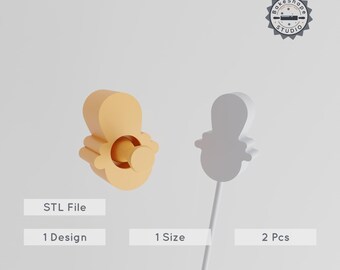 Cakepopvorm babyfopspeen, fopspeen STL voor babyshower, 3D-print ontwerp pasgeboren dekbed