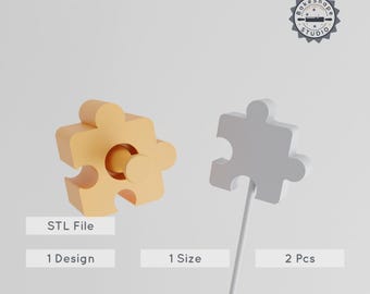 Puzzle Cake Pop Mold, Brain Teaser 3D Print STL, Mind Game, Logic Problem 2-Piece Set