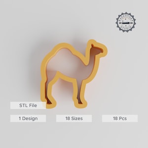 Camel Shape Cutter, 18 Size Set for Cookies, Fondant & Clay, Desert Animal Baking Tool