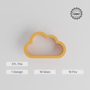 Cloud Shape Cutter Collection, 18 Sizes, Perfect for Cookies, Fondant & Clay