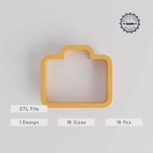 Suitcase Shape Cutter, 18 Sizes 0.75"-5" for Cookies, Fondant & Clay, Travel Holiday Design, Instant Download STL File