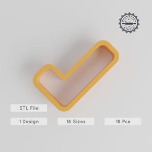 Cortador de contornos Check Contour Cutter STL, 0,75"-5", 18 tamaños, ideal para galletas, arcilla, jabón, archivo de impresión 3D Right Mark