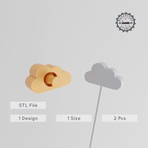 Cloud Cake Pop Mold, Weather Theme, Spring Baking, 3D Print STL File