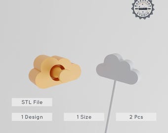 Cloud Cake Pop Mold, Weather Theme, Spring Baking, 3D Print STL File