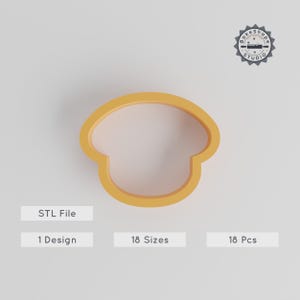 Captain Hat Shape Cutter, Cookie Fondant Clay Tool, Nautical Cap STL, Summer Party Decor, 18 Size Pack