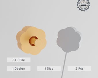 Flower Cake Pop Mold, Mother's Day Floral STL, 3D Print Bloom Design