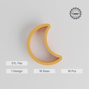 Mond Ausstechform Set, 18-teilige Sammlung, Keks, Fondant & Knete, 20mm-13cm Größen