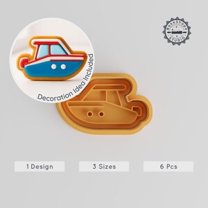 Speed Boat Cookie Cutter Set, 3 Sizes, Perfect for Fondant, Clay, Soap, Nautical Baking Tool STL File
