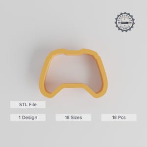 Controller Shape Cutter Set, 18 Piece, Gamepad Fondant & Cookie Decoration, 0.75"-5" Sizes, Tech Theme