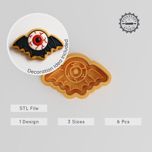 Bat Eyeball Shape Cutter & Stamp, Halloween Eye Fondant Clay Soap Maker, 3D Printing STL File