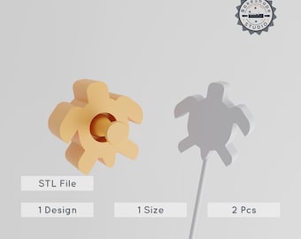 Turtle Cake Pop Mold, Sea Turtle Design, Beach Day Theme, 3D Print STL File