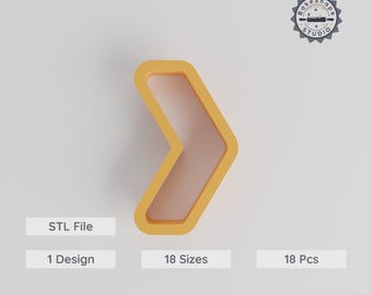 Chevron Shape Cutter Set, 18 Pieces, Perfect for Cookies, Fondant & Clay, Web Interface Theme