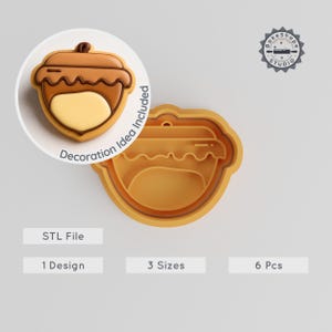 Dough Shape Cutter & Stamp, Cookie Fondant Clay Soap 3 Sizes, 6 Piece Set, DIY Baking Dough STL 3D Print File
