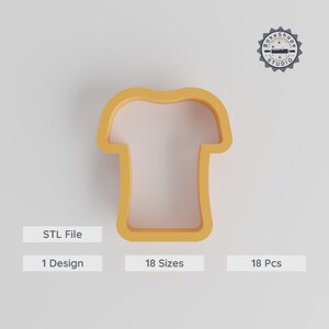 Juego de cortadores con forma de camiseta, 18 tamaños, perfectos para galletas, fondant y manualidades con arcilla.